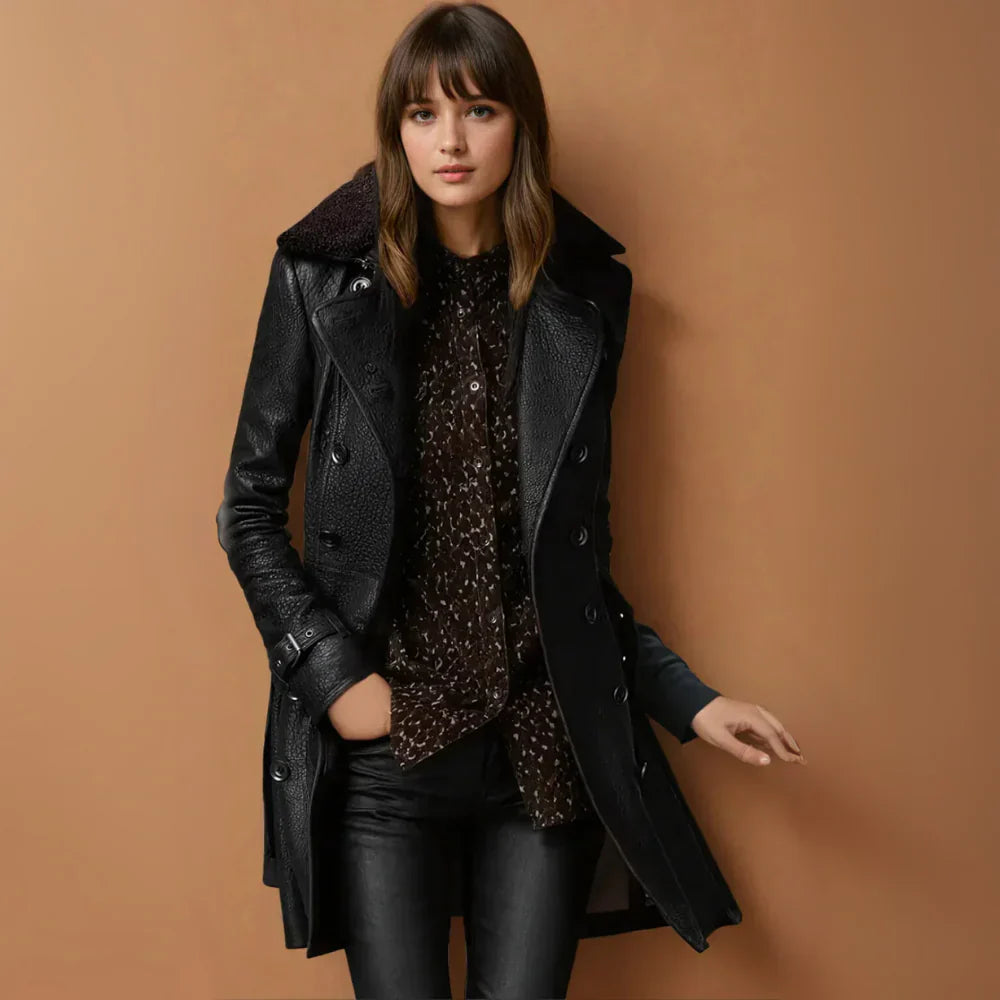 Victoria – Luxurious Leather Coat