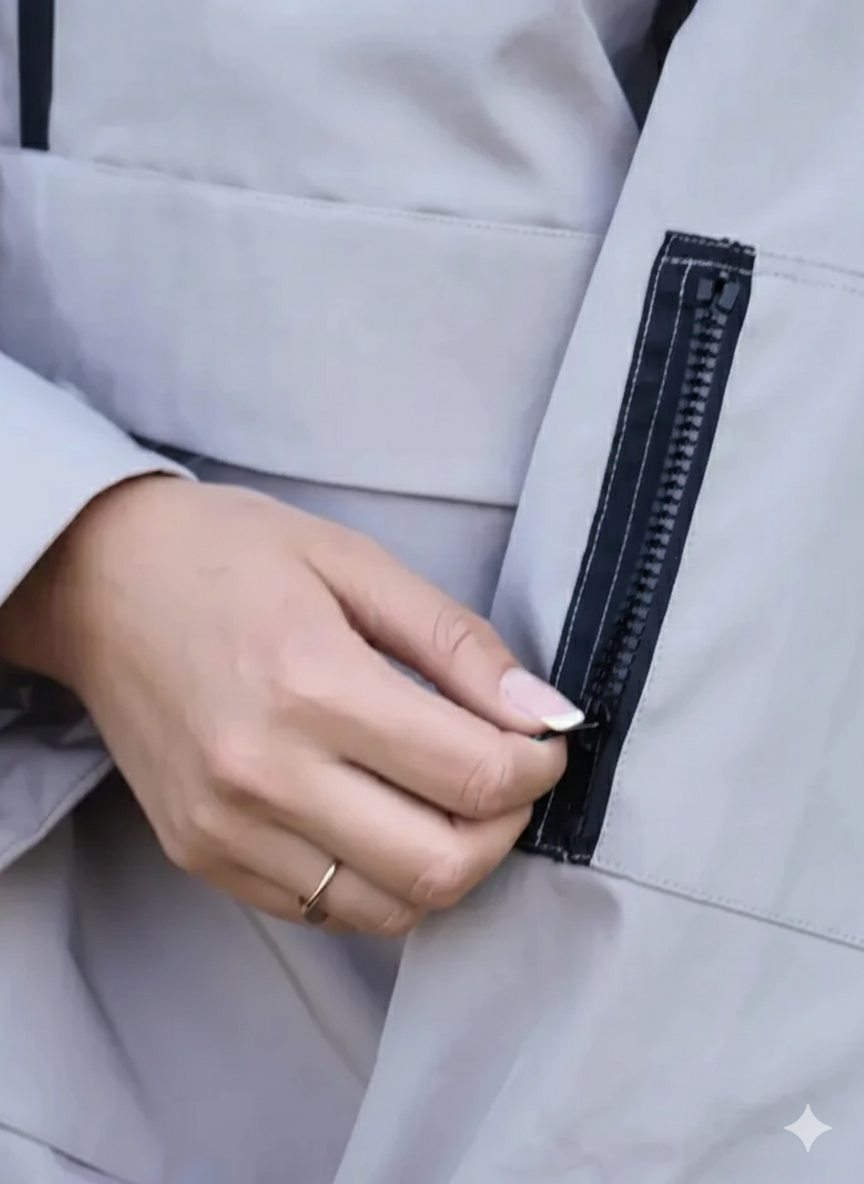 Cerulean Veil Windbreaker — Lightweight, Waterproof & Weather-Resistant