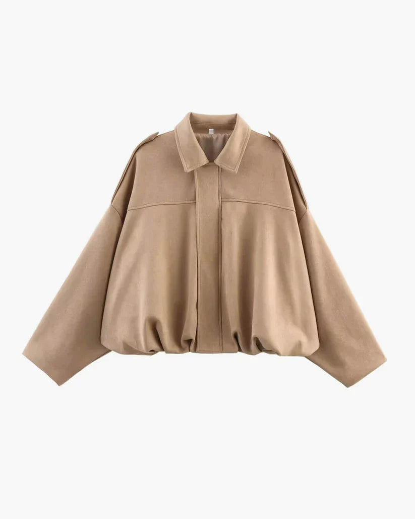 Lara Suede Bomber Jacket