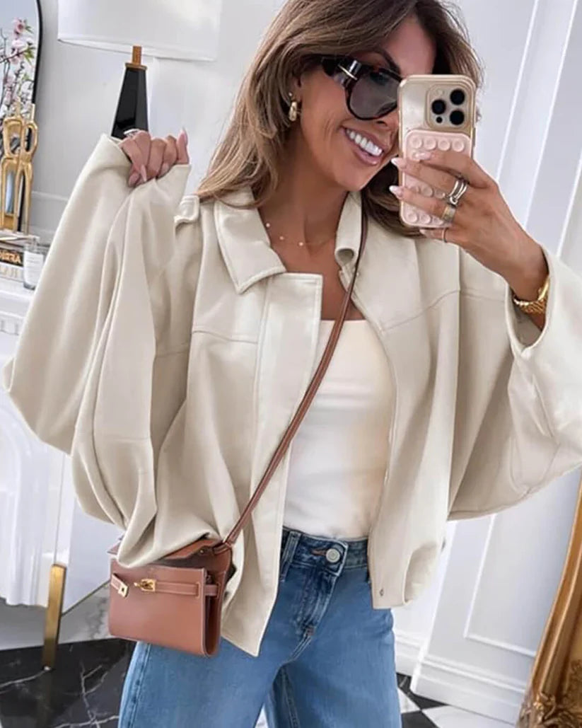 Lara Suede Bomber Jacket