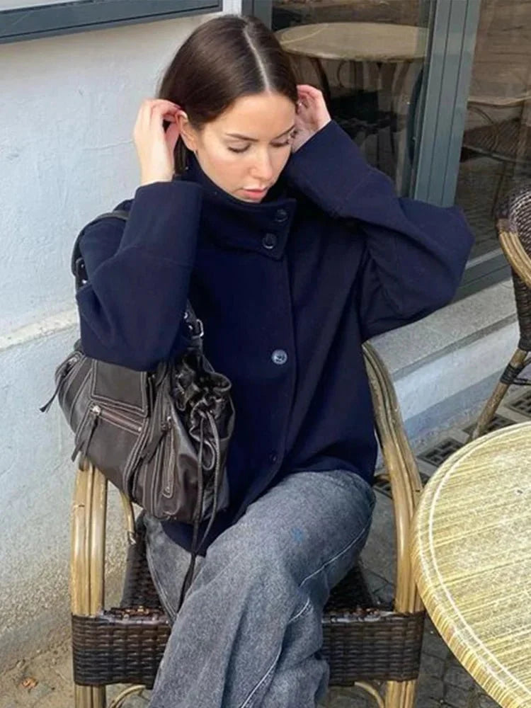 Rosalia Elegant High-Collar Jacket