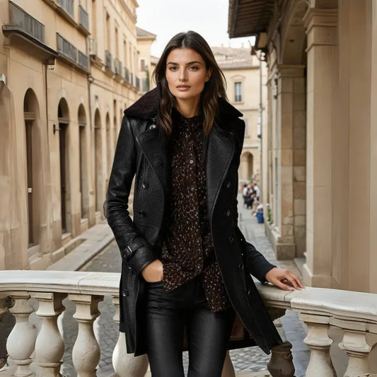 Victoria – Luxurious Leather Coat
