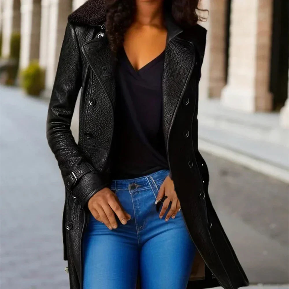 Victoria – Luxurious Leather Coat
