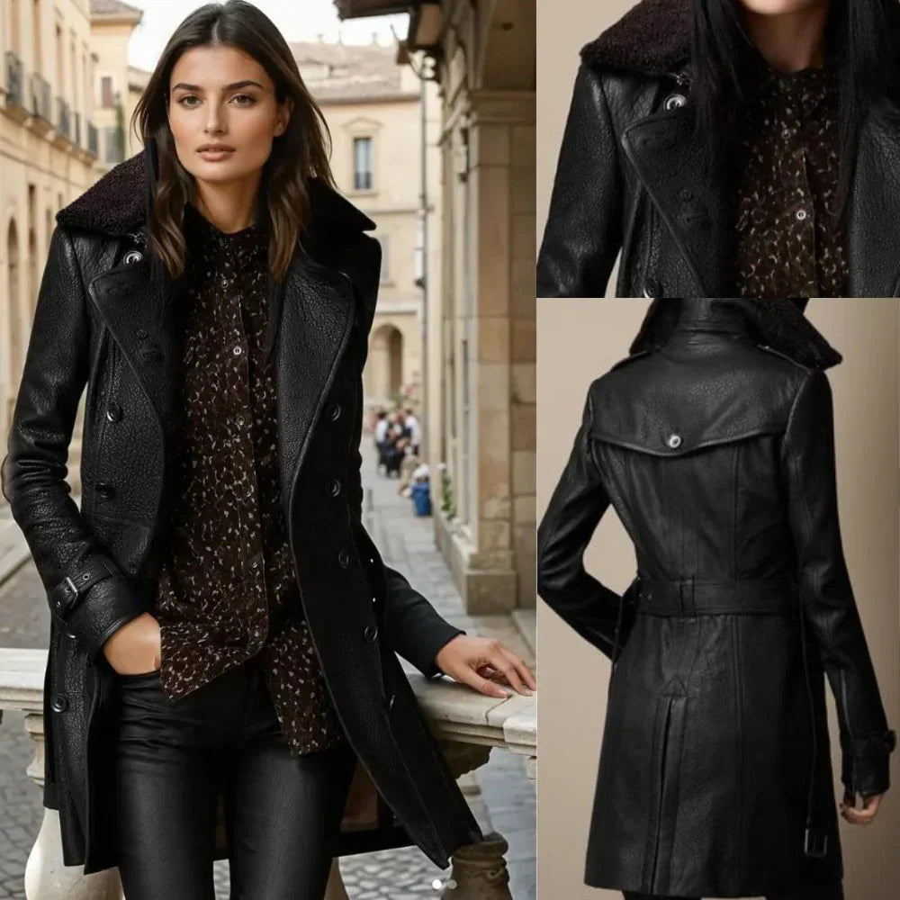 Victoria – Luxurious Leather Coat
