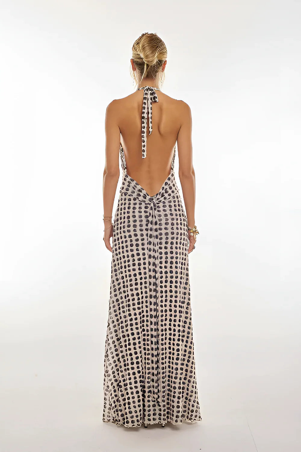 Camoni Polka Dot Diary Maxi Dress