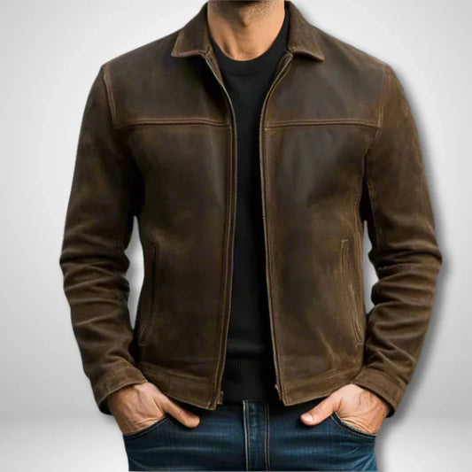 Tobias – Giacca in Pelle dal Carattere Moderno