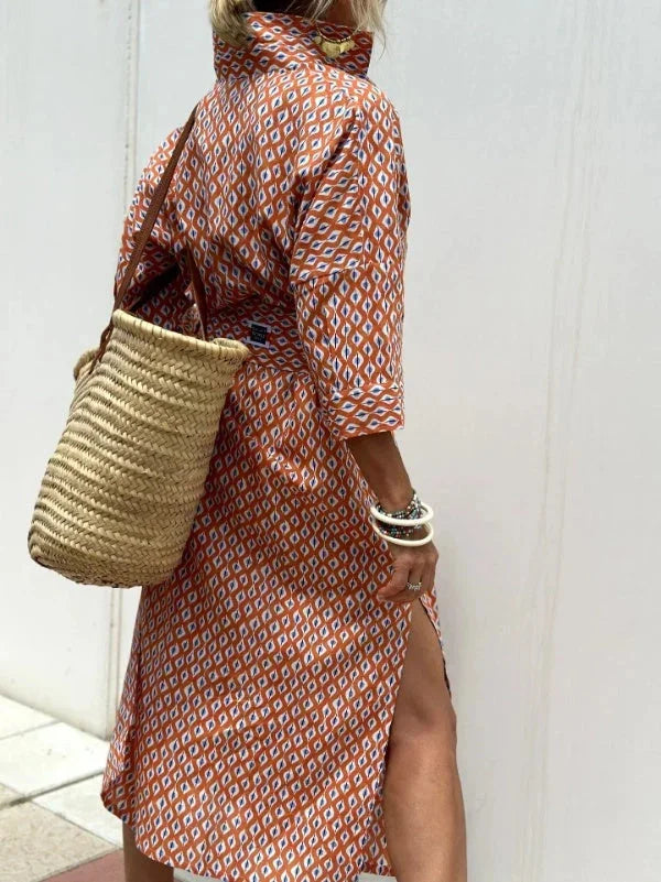 Lureza – Elegant Fluid Shirt Dress