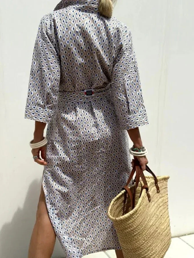 Lureza – Elegant Fluid Shirt Dress