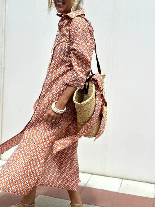 Lureza – Elegant Fluid Shirt Dress