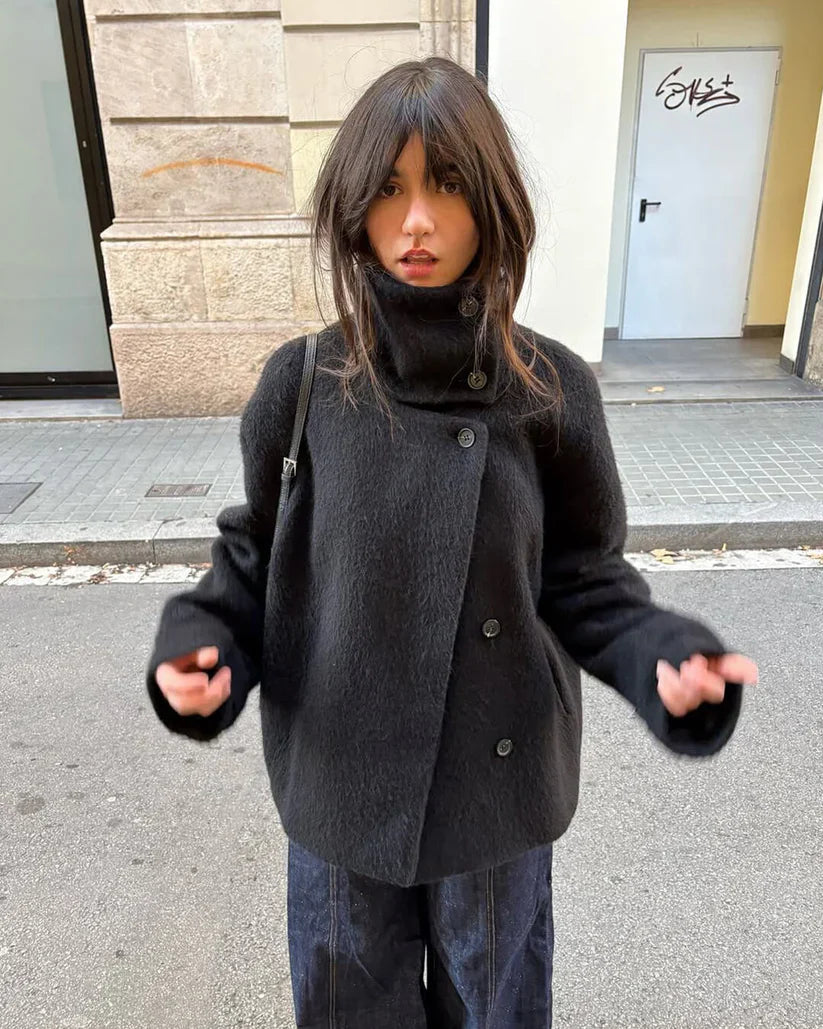 Rosalia Elegant High-Collar Jacket